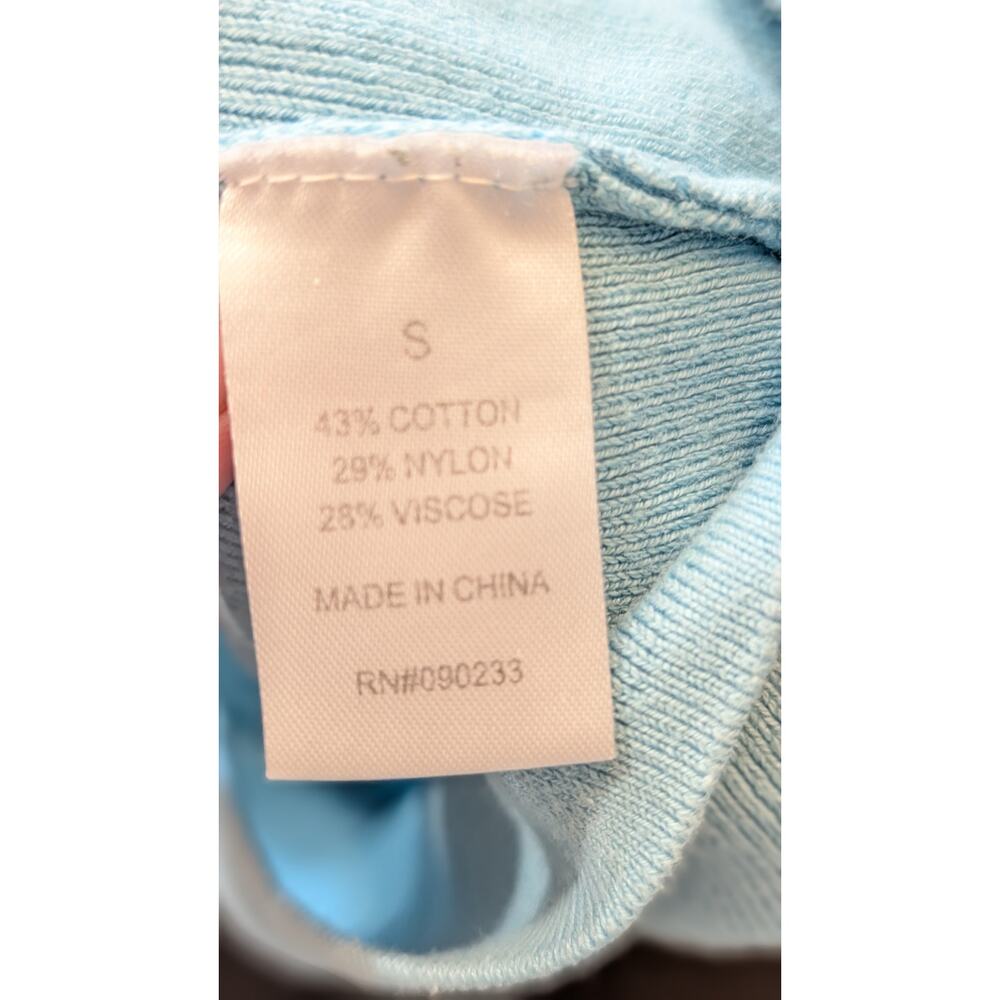 Kendall + Kylie Baby Blue Corset Seam Knit Crop Tank Top S Y2K - Picture 4 of 6